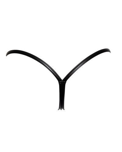 Трусики Noir Handmade P008 Powerwetlook panty with gold clasp - S - Фото №5