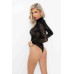 (SALE) Боді Noir Handmade F287 Leopard flock bodysuit with long sleeves - L - Фото №3