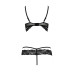 Комплект білизни Passion Exclusive SARIA SET OpenBra S/M, black, стрепи, відкритий ліф, стрінги - Фото №6