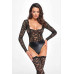 Боди Noir Handmade F296 Psyche bodysuit of lace and wetlook - S - Фото №1