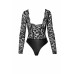 Боди Noir Handmade F296 Psyche bodysuit of lace and wetlook - L - Фото №6