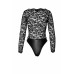 Боди Noir Handmade F296 Psyche bodysuit of lace and wetlook - L - Фото №7