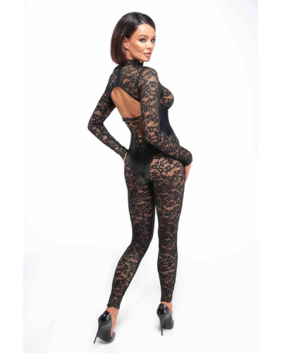 Комбинезон Noir Handmade F299 Enigma lace catsuit with underbust bodice - 3XL - Фото №3
