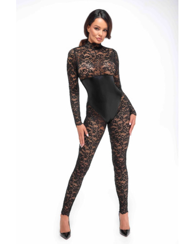 Комбинезон Noir Handmade F299 Enigma lace catsuit with underbust bodice - 3XL - Фото №4