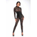 Комбинезон Noir Handmade F299 Enigma lace catsuit with underbust bodice - 3XL - Фото №4