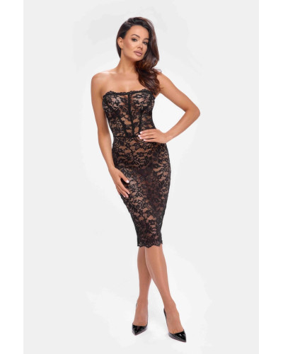 Сукня Noir Handmade F301 Catalyst lace up midi dress - M - Фото №1