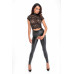 Топ Noir Handmade F303 Essence lace top with high collar - M - Фото №3
