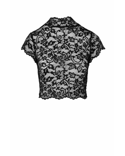 Топ Noir Handmade F303 Essence lace top with high collar - M - Фото №4