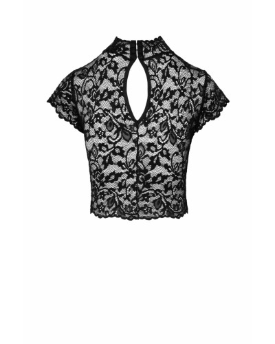 Топ Noir Handmade F303 Essence lace top with high collar - M - Фото №5