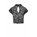 Топ Noir Handmade F303 Essence lace top with high collar - M - Фото №5