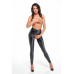 Лeггинсы Noir Handmade F304 Taboo wetlook leggings with open crotch and bum - L - Фото №1