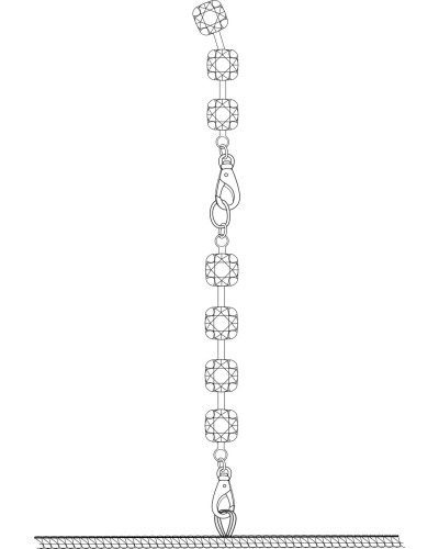 Платье Noir Handmade F307 Mirage wetlook mini dress with jewelry rhinestone chain - S - Фото №6