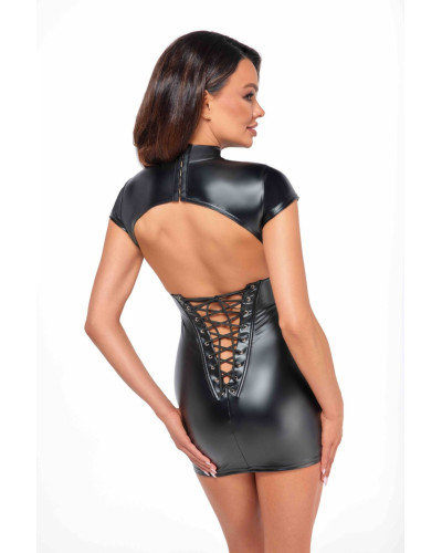Сукня Noir Handmade F309 Fantasy wetlook mini dress with lace up back - XXL - Фото №3
