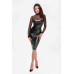 Сукня Noir Handmade F310 Sublime wetlook and flocked mesh midi dress - XL - Фото №3