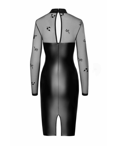 Сукня Noir Handmade F310 Sublime wetlook and flocked mesh midi dress - XL - Фото №5