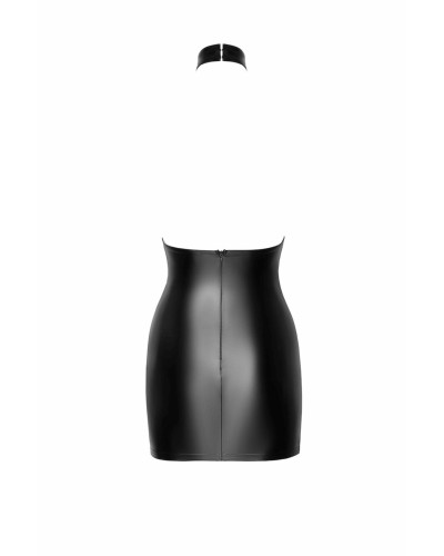 Сукня Noir Handmade F311 Eros mini halter dress of flocked mesh and wetlook - XL - Фото №5