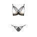 Комплект белья Passion Exclusive VALERY SET OpenBra L/XL, black, стрепи, трусики, открытый лиф - Фото №5