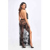 Сукня Noir Handmade F312 Divinity long flocked mesh dress with open back - M - Фото №2
