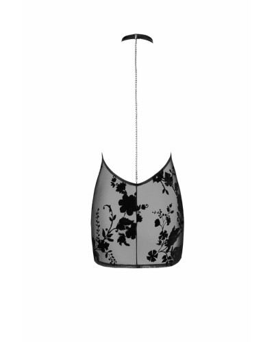 Сукня Noir Handmade F313 Mythos mini flocked mesh dress with jewelry rhinestone chain - S - Фото №6