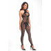 Бодистокинг Noir Handmade F315 Ego flocked mesh halter catsuit - S - Фото №2