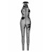 Бодістокінг Noir Handmade F315 Ego flocked mesh halter catsuit - L - Фото №6