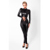 Комбінезон Noir Handmade F319 Caged wetlook catsuit with zippers and ring - S - Фото №2