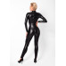 Комбінезон Noir Handmade F319 Caged wetlook catsuit with zippers and ring - S - Фото №3