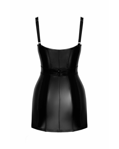 Сукня Noir Handmade F320 Starlet wetlook minidress with ring belt - 3XL - Фото №8