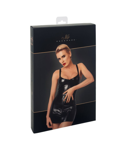 Сукня Noir Handmade F320 Starlet wetlook minidress with ring belt - 3XL - Фото №9