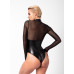 Боди Noir Handmade F321 Edge wetlook and mesh body with rings - XL - Фото №4