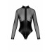 Боди Noir Handmade F321 Edge wetlook and mesh body with rings - XL - Фото №7
