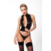 Топ Noir Handmade F324 Glam wetlook top with vinyl corset - XL - Фото №2