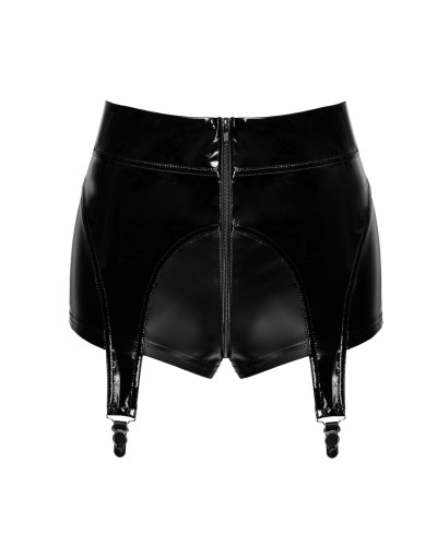 Шортики Noir Handmade F325 Glam suspender wetlook and vinyl shorts - XL - Фото №6