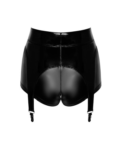 Шортики Noir Handmade F325 Glam suspender wetlook and vinyl shorts - XL - Фото №7