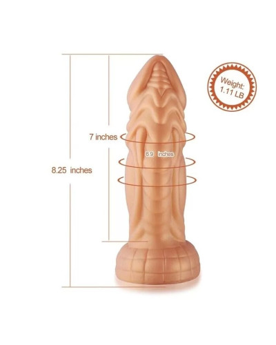 Силиконовый дилдо Hismith Slightly Curved Silicone Dildo Monster Series - Фото №2