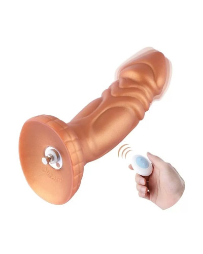 Силіконовий дилдо з вібрацією Hismith Slightly Curved Vibrating Silicone Dildo Monster Series - Фото №1