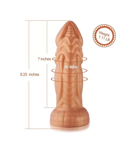 Силіконовий дилдо з вібрацією Hismith Slightly Curved Vibrating Silicone Dildo Monster Series - Фото №2