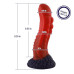 Силіконовий дилдо Hismith 8.35" Curved Silicone Dildo Red Monster Series - Фото №2