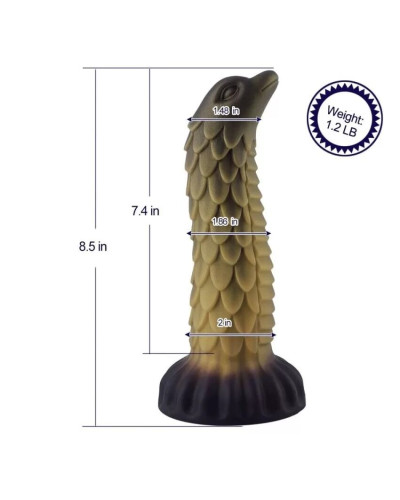 Силіконовий дилдо Hismith 8.5" Squama Beast Silicone Dildo Monster Series - Фото №2