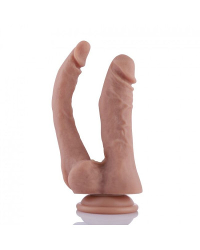 Подвійний фалоімітатор Hismith 9.8" Double Penetrator Silicone Dildo - Фото №4