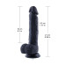 Силиконовый дилдо Hismith 8.3" Silicone Dildo Black - Фото №2
