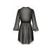 Пеньюар Passion AMBERLY PEIGNOIR black, XXL/XXXL, пояс в комплекте - Фото №4