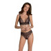 Комплект Passion AMBERLY SET black, S/M, бралетт и трусики бразилиана - Фото №1