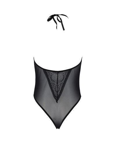 Боди Passion DROSERA BODY black, S/M, высокие вырезы, верх на завязках - Фото №4