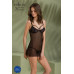 Пеньюар Passion DROSERA CHEMISE black, L/XL, кружевной лиф со стрепами, трусики в комплекте - Фото №6
