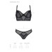 Комплект Passion DROSERA SET black S/M, сітка+мереживо, бюстьє та трусики танга - Фото №5