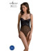 Боді Passion KERRIA BODY black, S/M, з високими вирізами та верхом балконет - Фото №1
