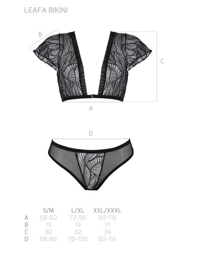 Комплект Passion LEAFA BIKINI black XXL/XXXL - ECO Passion - Фото №5
