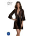Пеньюар Passion LEAFA PEIGNOIR black S/M - ECO Passion - Фото №1