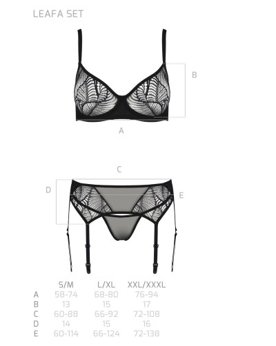 Комплект Passion LEAFA SET black L/XL - ECO Passion - Фото №5